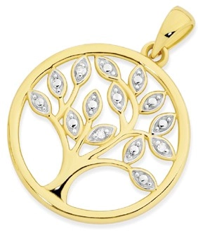 9ct Gold Diamond Tree of Life Pendant