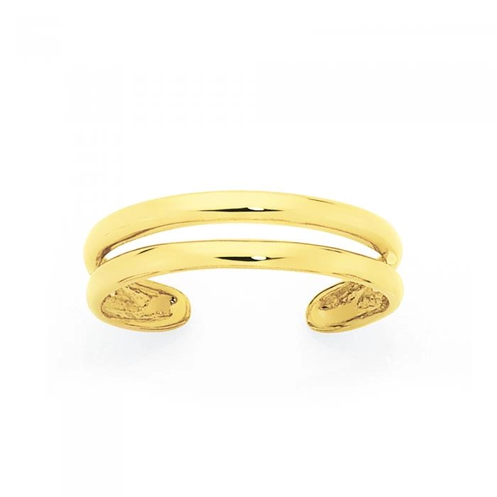 9ct Gold Double Band Toe Ring