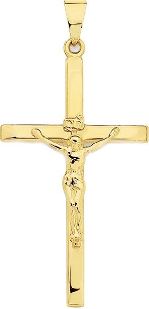 9ct Gold Gents 40mm 'Inri' Crucifix Pendant