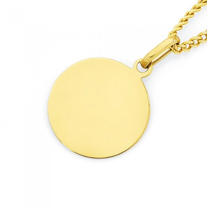 9ct Gold Round Disc Charm