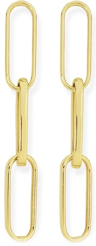 9ct Gold Triple Paperclip Drop Earrings