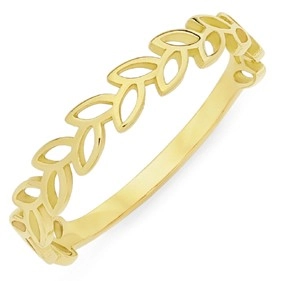 9ct Gold Wreath Stacker Ring