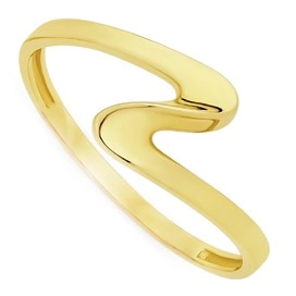 9ct Gold Zig Zag Swirl Ring