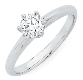 Alora 14ct White Gold 1/2 Carat Lab Grown Diamond Solitaire Ring