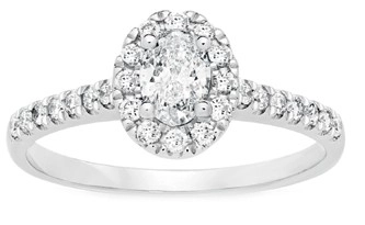 Alora 14ct White Gold 3/4 Carat TW Lab Grown Diamond Ring