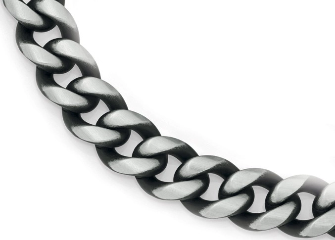 Stainless Steel Gents 60cm Large Oxi Curb Chain