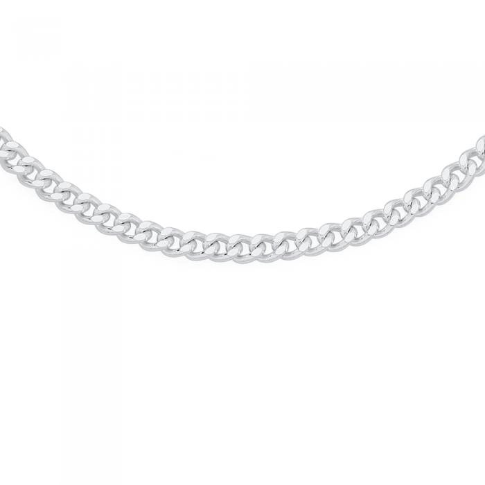 Sterling Silver 45cm Medium Curb Chain