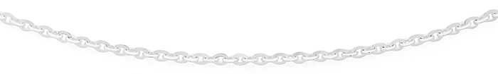 Sterling Silver 55cm Fine Diamond Cut Oval Trace Chain