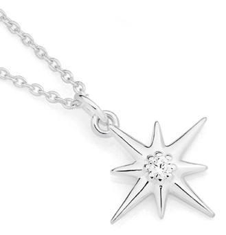 Sterling Silver Cubic Zirconia Star Pendant