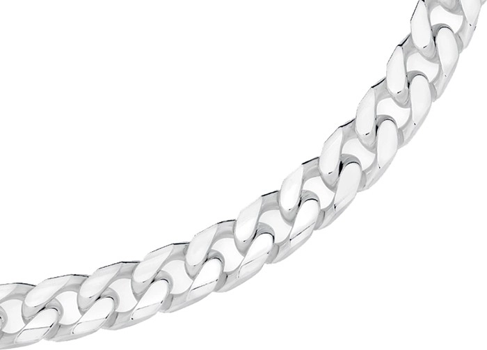 Sterling Silver Gents 55cm Curb Chain