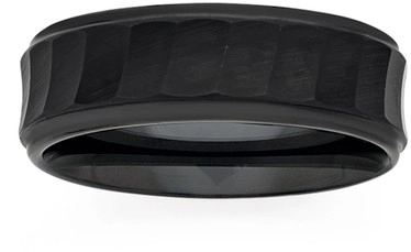 Tungsten Carbide Gents Matte Black Ring