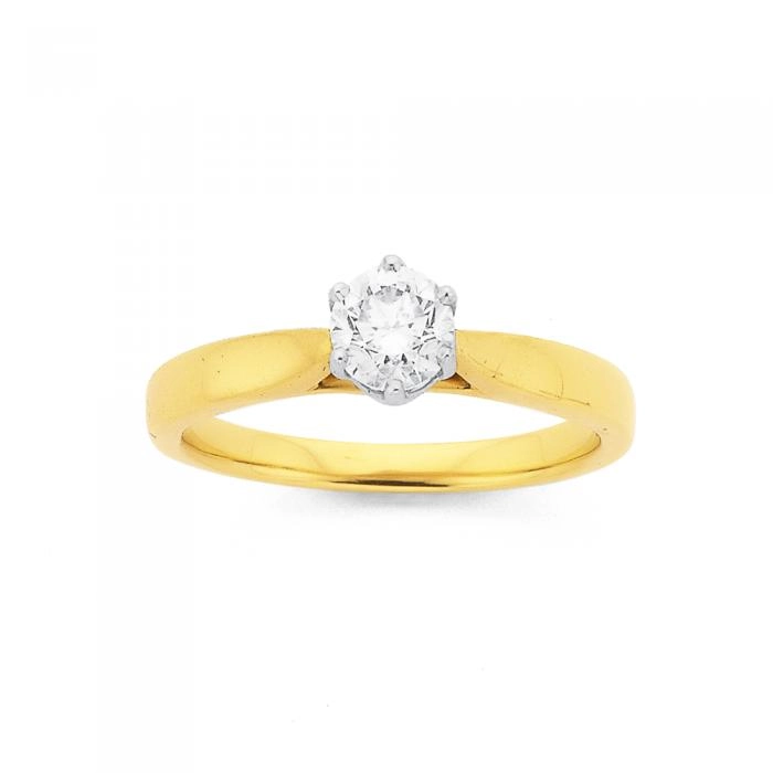 18ct Gold Diamond Solitaire Ring