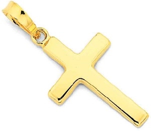 9ct Gold 20mm Polished Cross Pendant