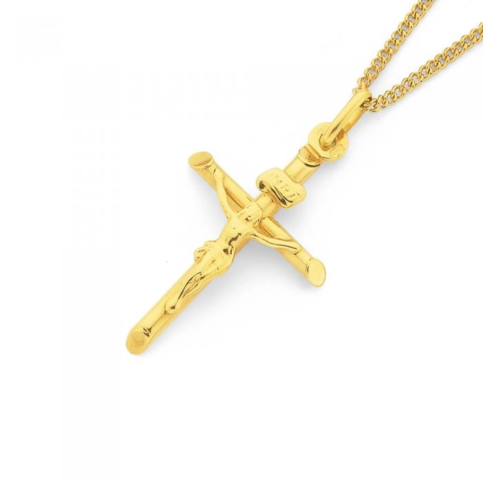 9ct Gold 26mm Crucifix Pendant