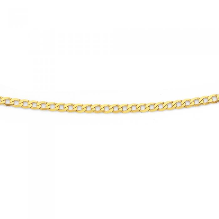 9ct Gold 50cm Solid Curb Chain