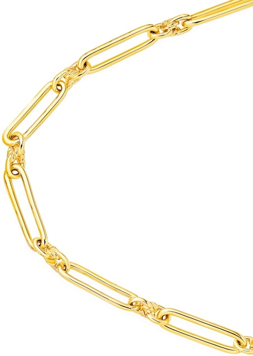 9ct Gold 50cm Solid Paperclip Necklet