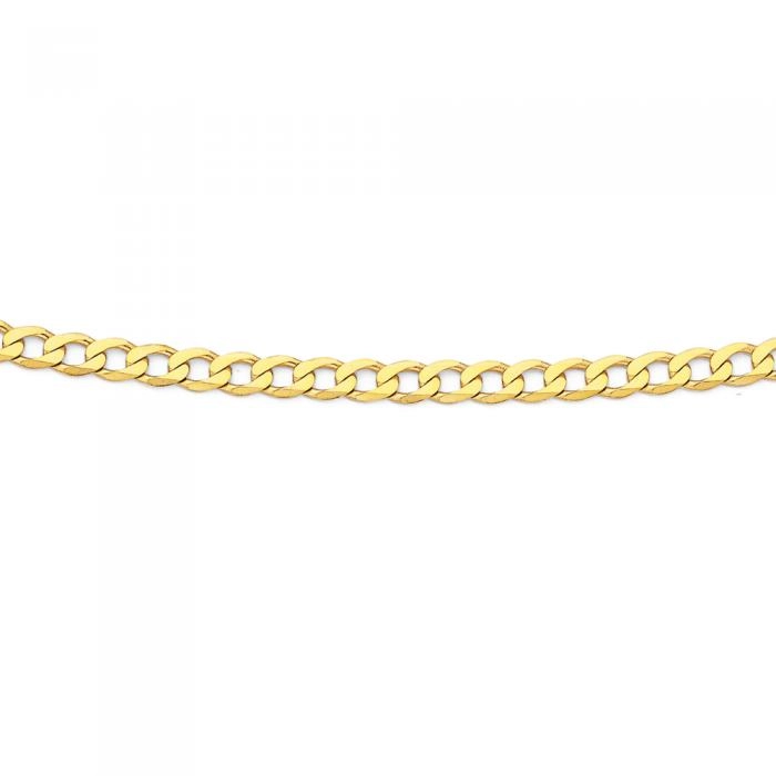 9ct Gold 55cm Solid Curb Chain