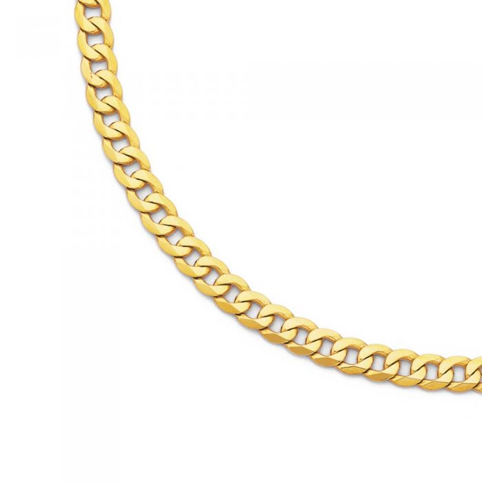 9ct Gold 60cm Solid Curb Chain