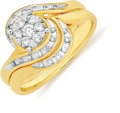 9ct Gold Diamond Bridal Set