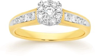 9ct Gold Diamond Cluster Ring