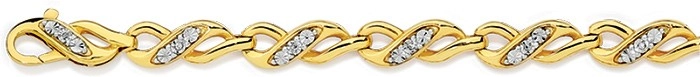 9ct Gold Diamond Infinity Link Bracelet