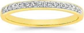 9ct Gold Diamond Pave Band