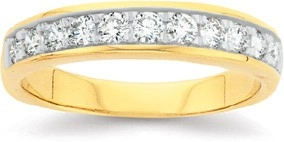 9ct Gold Diamond Pave Set Band