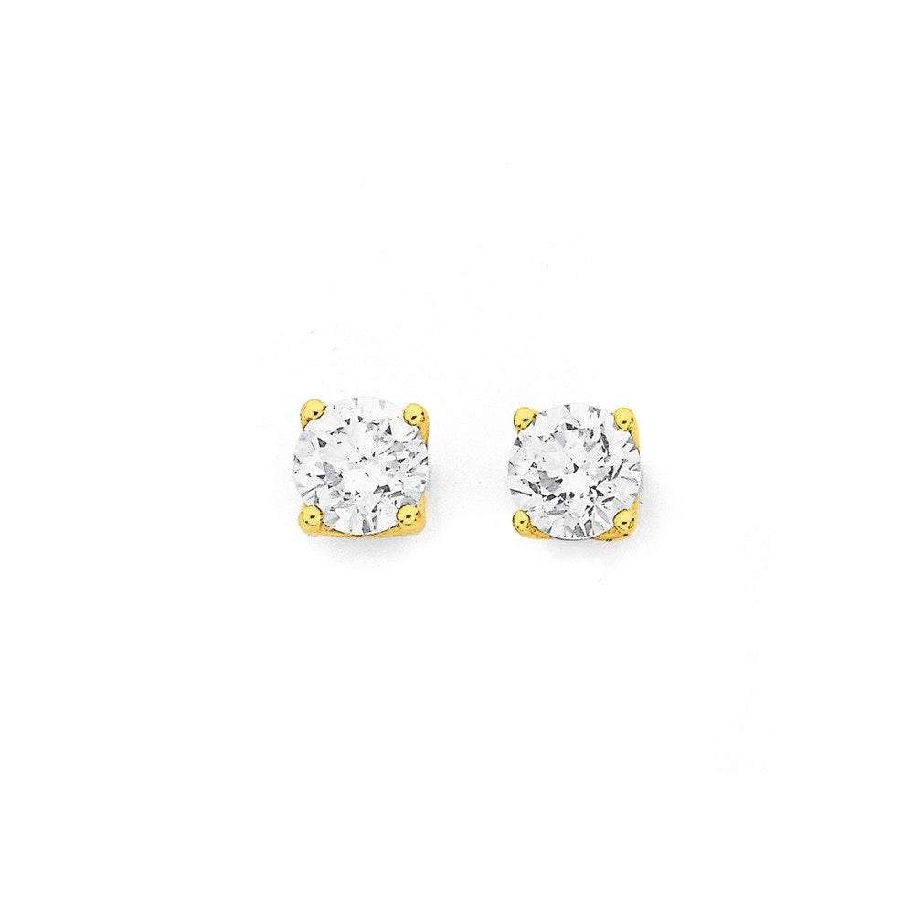 9ct Gold Diamond Stud Earrings