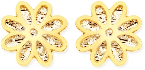 9ct Gold Flower Stud Earrings