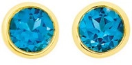 9ct Gold London Blue Topaz Stud Earrings