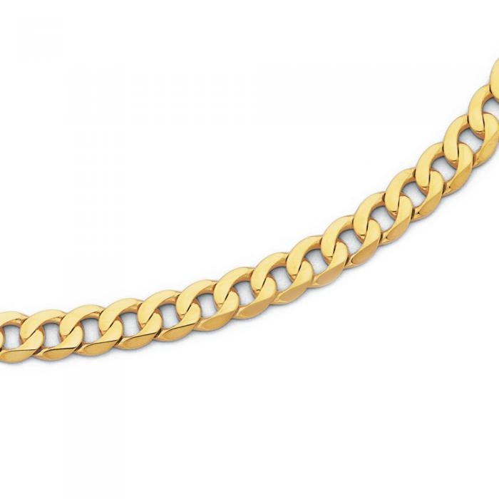 9ct Gold Men's 55cm Solid Curb Chain