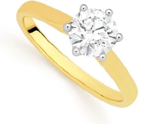 Alora 14ct Gold 1 Carat Lab Grown Diamond Solitaire RIng