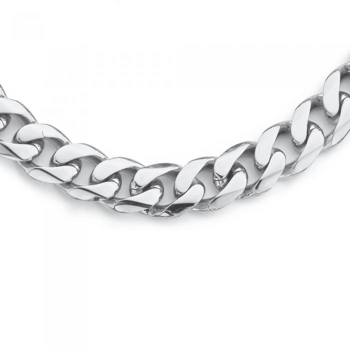 Stainless Steel Men's 60cm Curb Chain, 10.5mm Wide