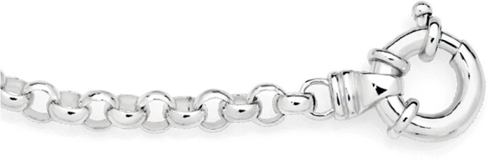 Sterling Silver 19cm Small Belcher Bolt Bracelet