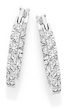 Sterling Silver Cubic Zirconia Hoops