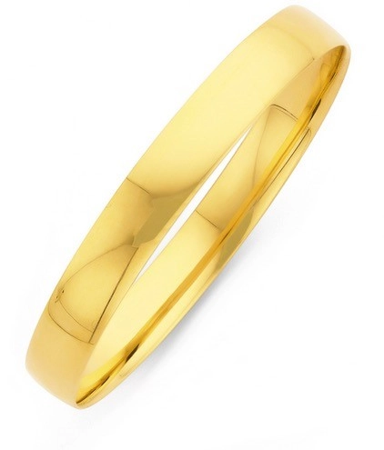 9ct Gold 10x65mm Solid Comfort Bangle