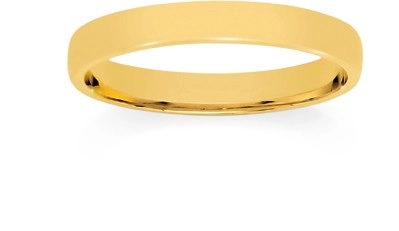 9ct Gold 3mm Barrel Wedding Band