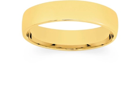 9ct Gold 5mm Barrel Wedding Band