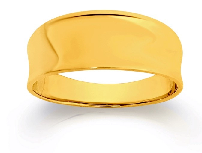 9ct Gold Concave Dress Ring