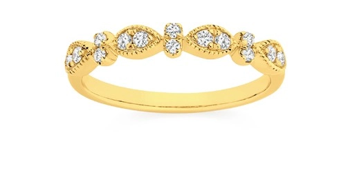 9ct Gold Diamond Band