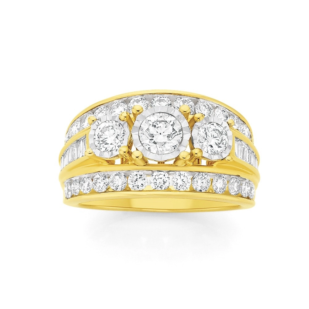 9ct Gold Diamond Dress Ring