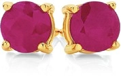 9ct Gold Natural Ruby Stud Earrings