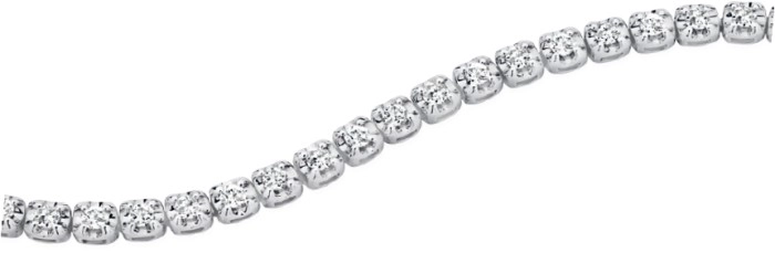 9ct White Gold Diamond Tennis Bracelet