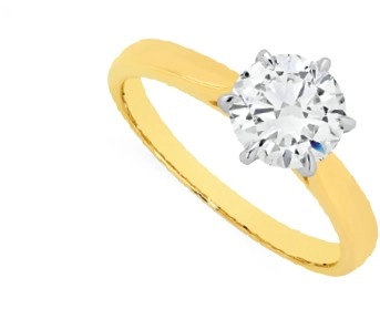 Alora 14ct Gold 1 ¹/² Carat Lab Grown Solitaire Diamond Ring