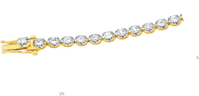 Alora 14ct Gold 3 Carats TW Lab Grown Diamond Tennis Bracelet