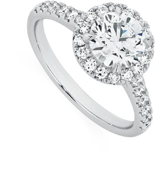 Alora 14ct White Gold 2 Carats TW Lab Grown Diamond Ring