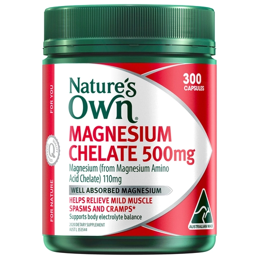 Nature's Own Magnesium Chelate 500mg 300 capsules