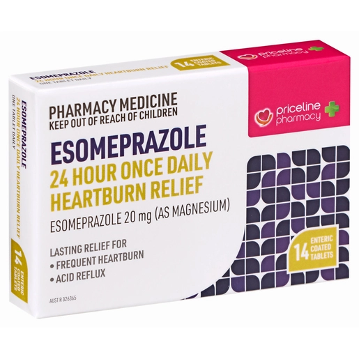 Priceline Esomeprazole 24 Hour Heartburn Relief 14 tablets