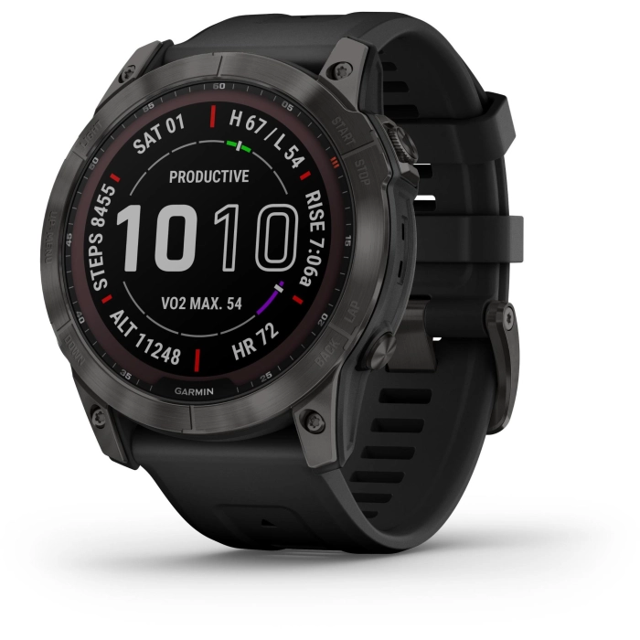 Garmin fenix® 7X Sapphire Solar Sports Watch (Carbon Grey/Black)