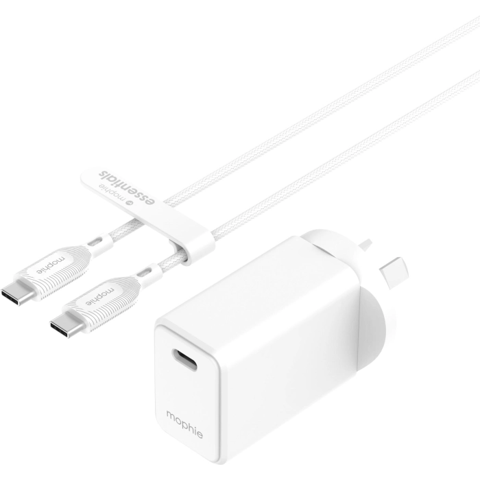 Mophie Essential 30W USB-C Wall Charger and Cable (White)